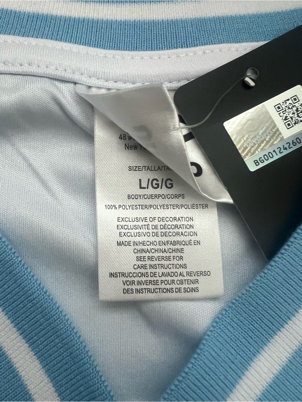 NWT Umbro Argentina Soccer Jersey Mens XL Blue White Checkered World Cup 2026 - Picture 4 of 10